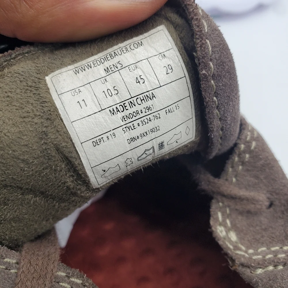 Eddie Bauer Shoe Men 11 M Suede Walking